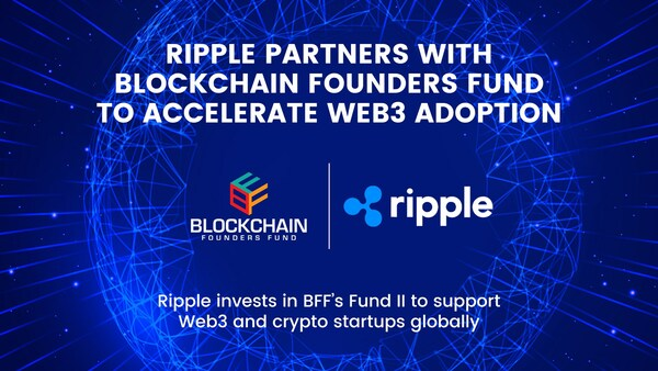 Ripple, a leader in enterprise blockchain and crypto solutions announced today that it has made a strategic investment into Blockchain Founders Fund (BFF), a Singapore-based early-stage Venture Capital Fund that focuses on top-tier Web3 startups globally.