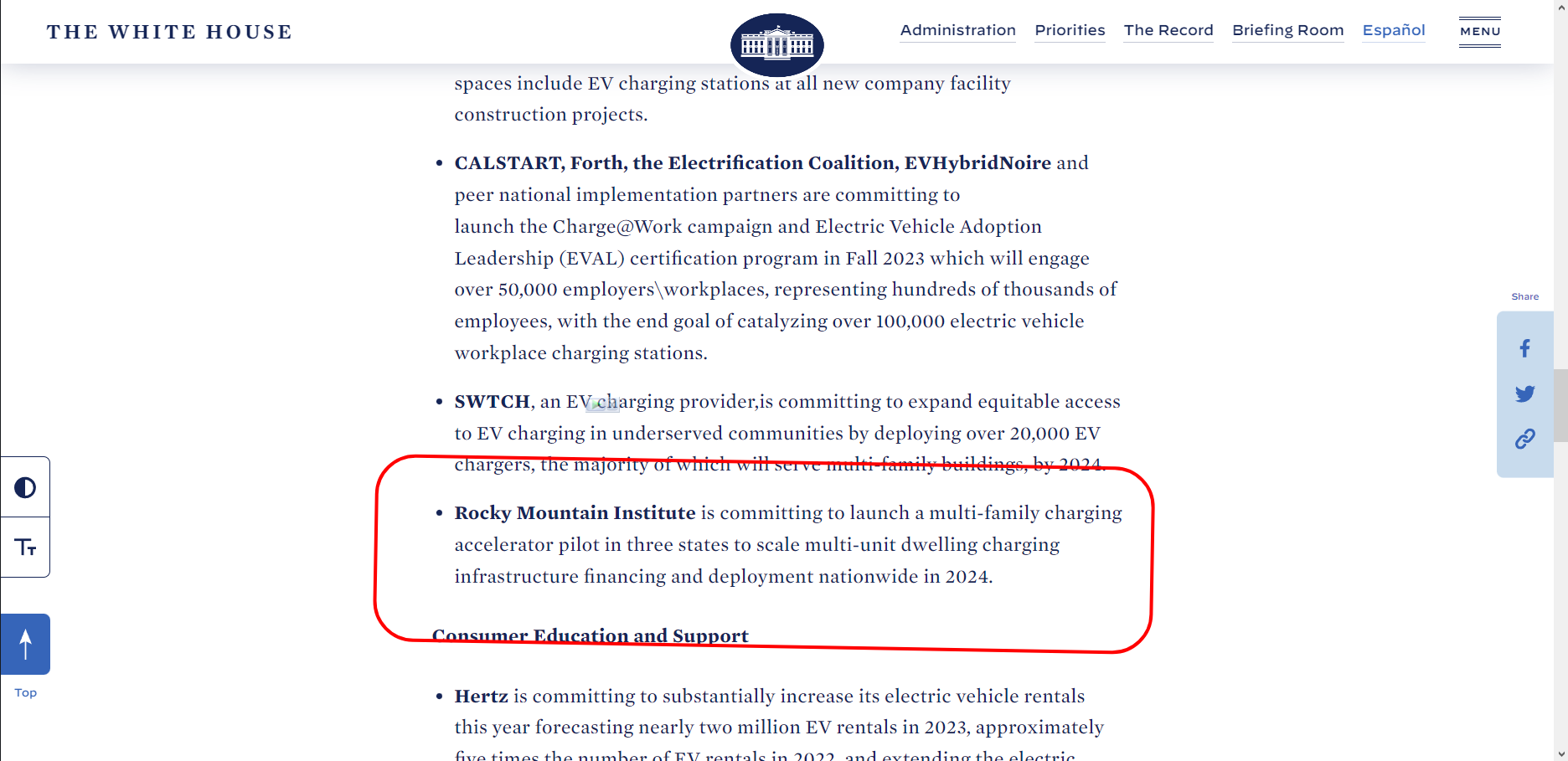 White House - Rocky Mountain Institute (ewt partner whale)