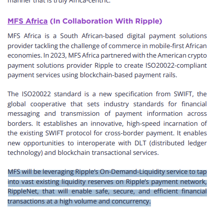 Standard Bank Overview of MFS africa and Ripplenet integration