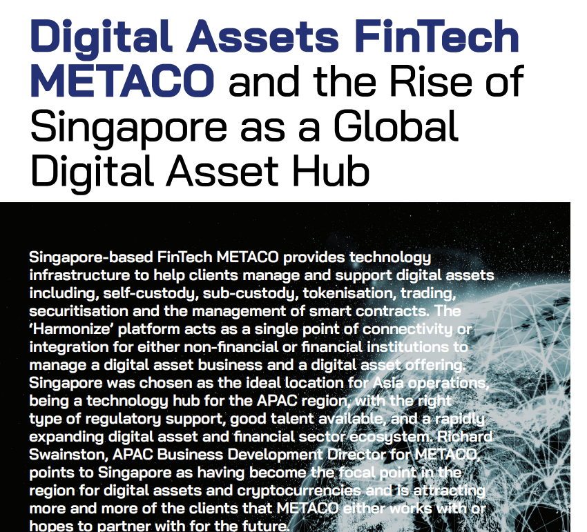 metaco pdf - Unionbank, gives explanation of the product, Singapore