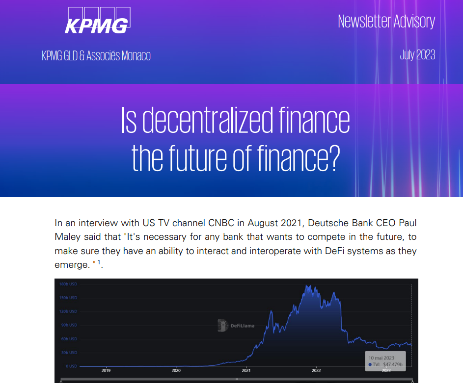 is Defi the future? KPMG