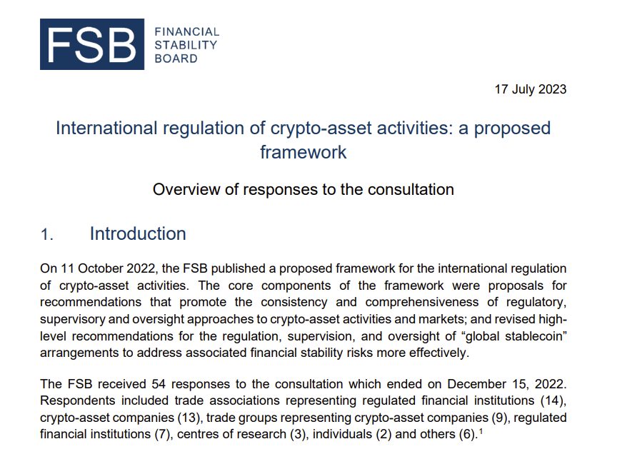 International regulation of crypto-asset activities: a proposed framework