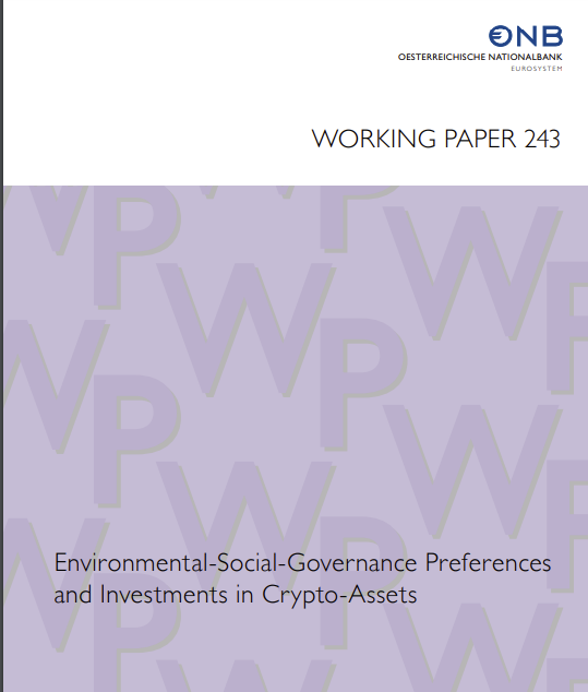 Environmental-Social-Governance Preferences and Investments in Crypto-Assets