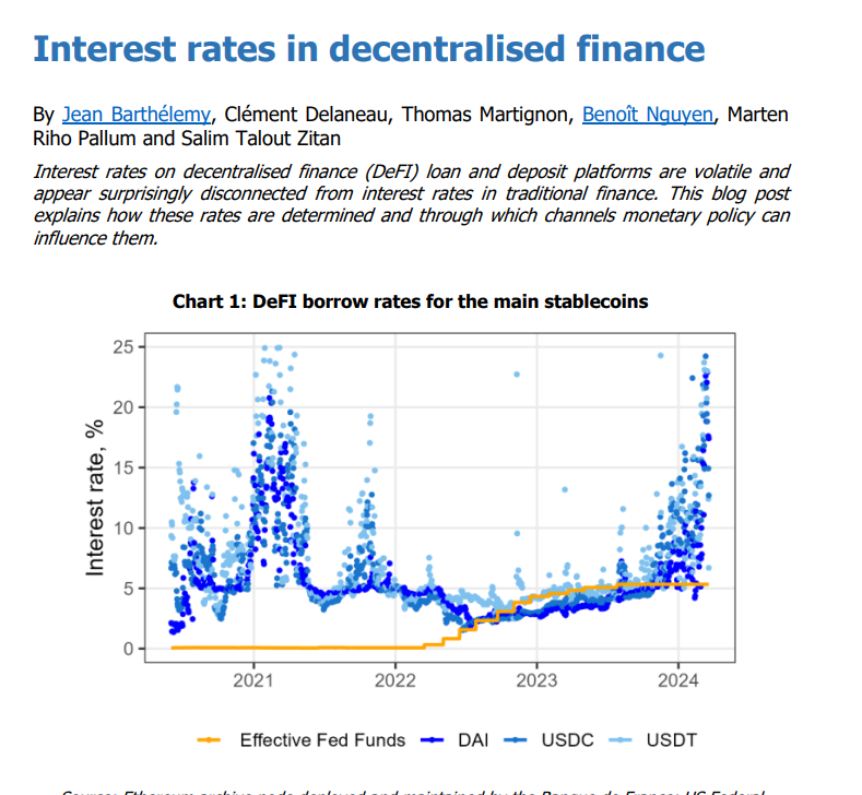 Central Bank of France analyzing DEFI.  AAVE is on the radar.  AAVE has a lot of utility despite its eth based nature.