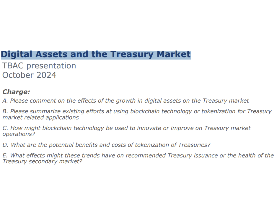 US Treasury - Tokenized Treasury