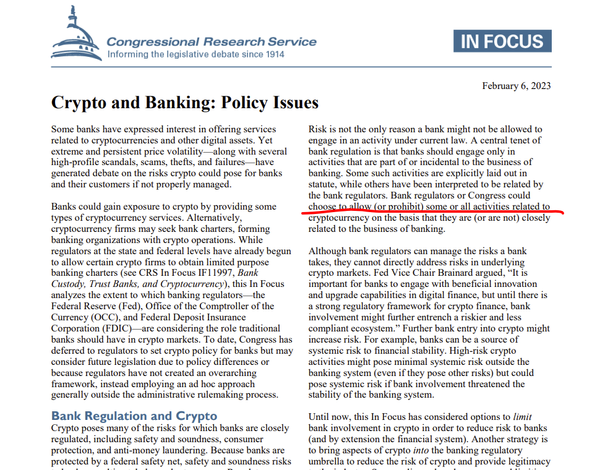 Congressional Report on Crypto