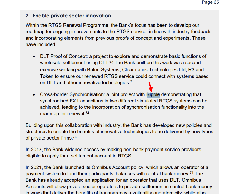 Bank of England - FX Synchronization RTGS RIPPLE!