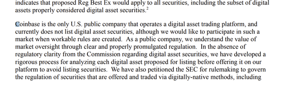 coinbase petitions the SEC on broker dealer rules and Digital asset Securities