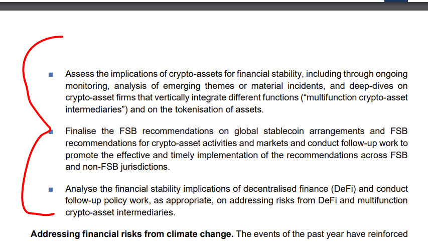 FSB short term policy goals