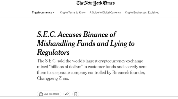 The SEC has accused Binance