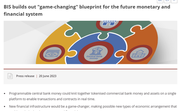 unified ledger would combine tokenised forms of central bank digital currency (CBDC) with tokenised bank deposits and other tokenised claims, opening up a new era in the joint development of the monetary system and the economy.