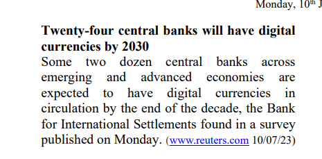 Twenty-four central banks will have digital currencies by 2030