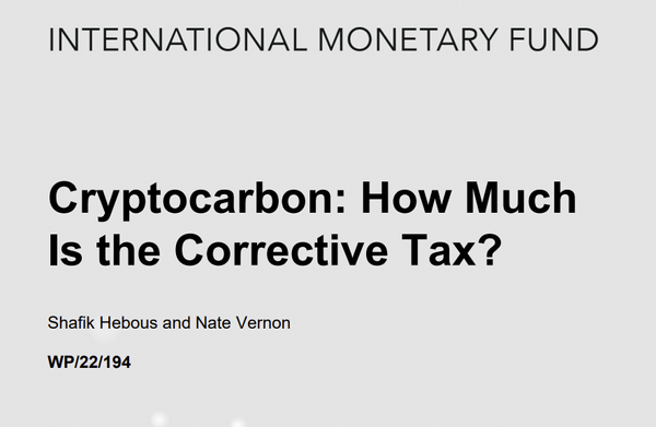 IMF strikes back!  Paper against btc mining