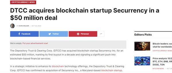 Securrency acquired by dtcc stellar and evm