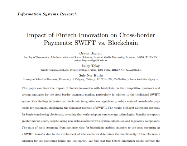 SWIFT VS RIPPLE Research Paper