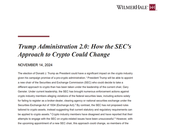 Trump Administration 2.0: How the SEC's Approach to Crypto Could Change