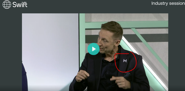 SWIFT - SIBOS - Hedera Pin -  Interoperating digital currencies: Solving for the diversity of money